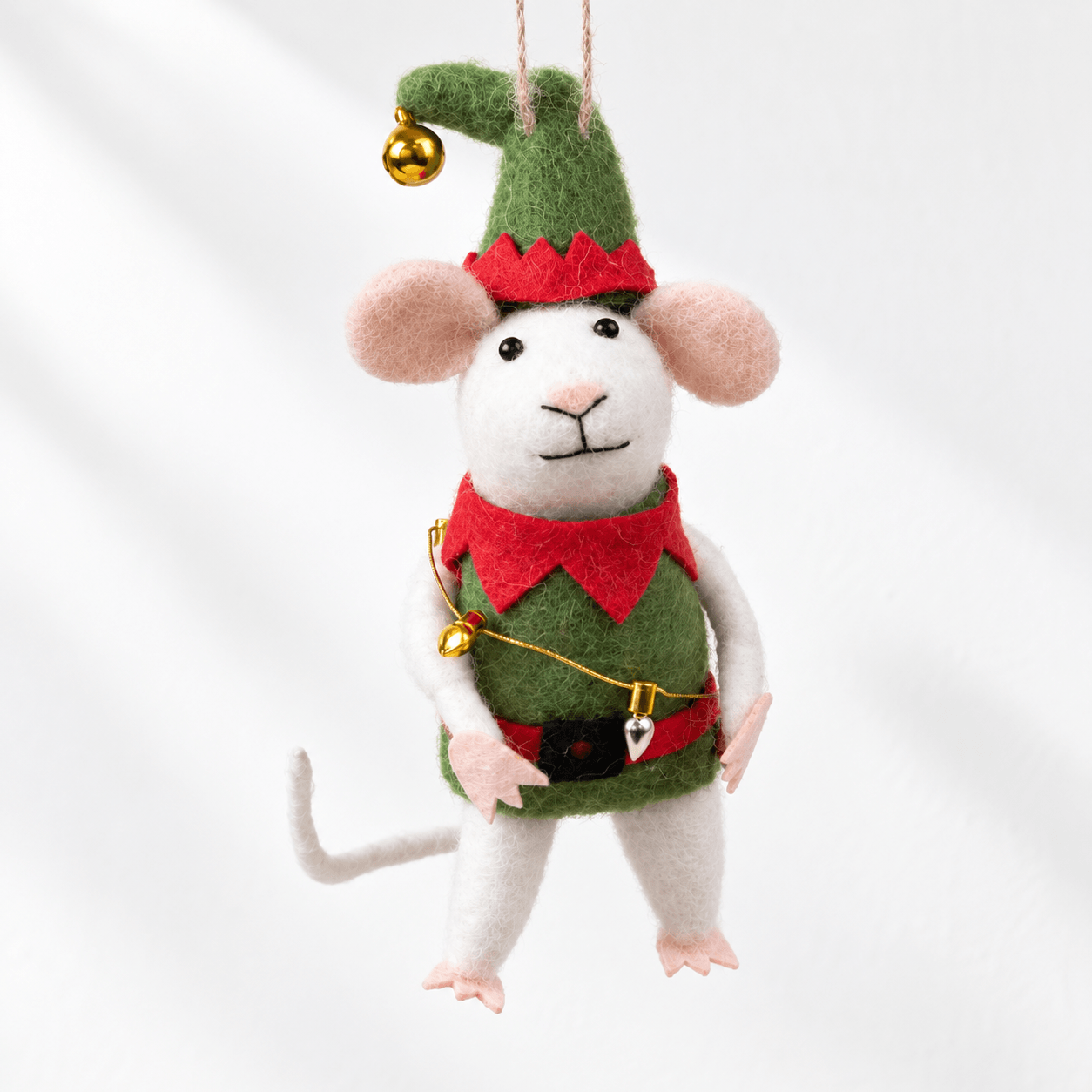 Elf Felt Mouse Hanger — 15cm