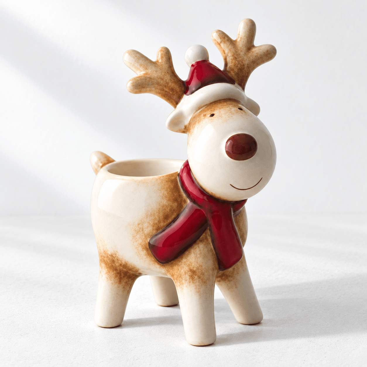 Nordic Reindeer LED Tea Light Holder — 14.5cm